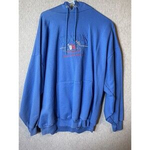 Vintage MIAMIT'S New Orleans The Big Easy Embroidered Blue Hoodie Men's XXL
